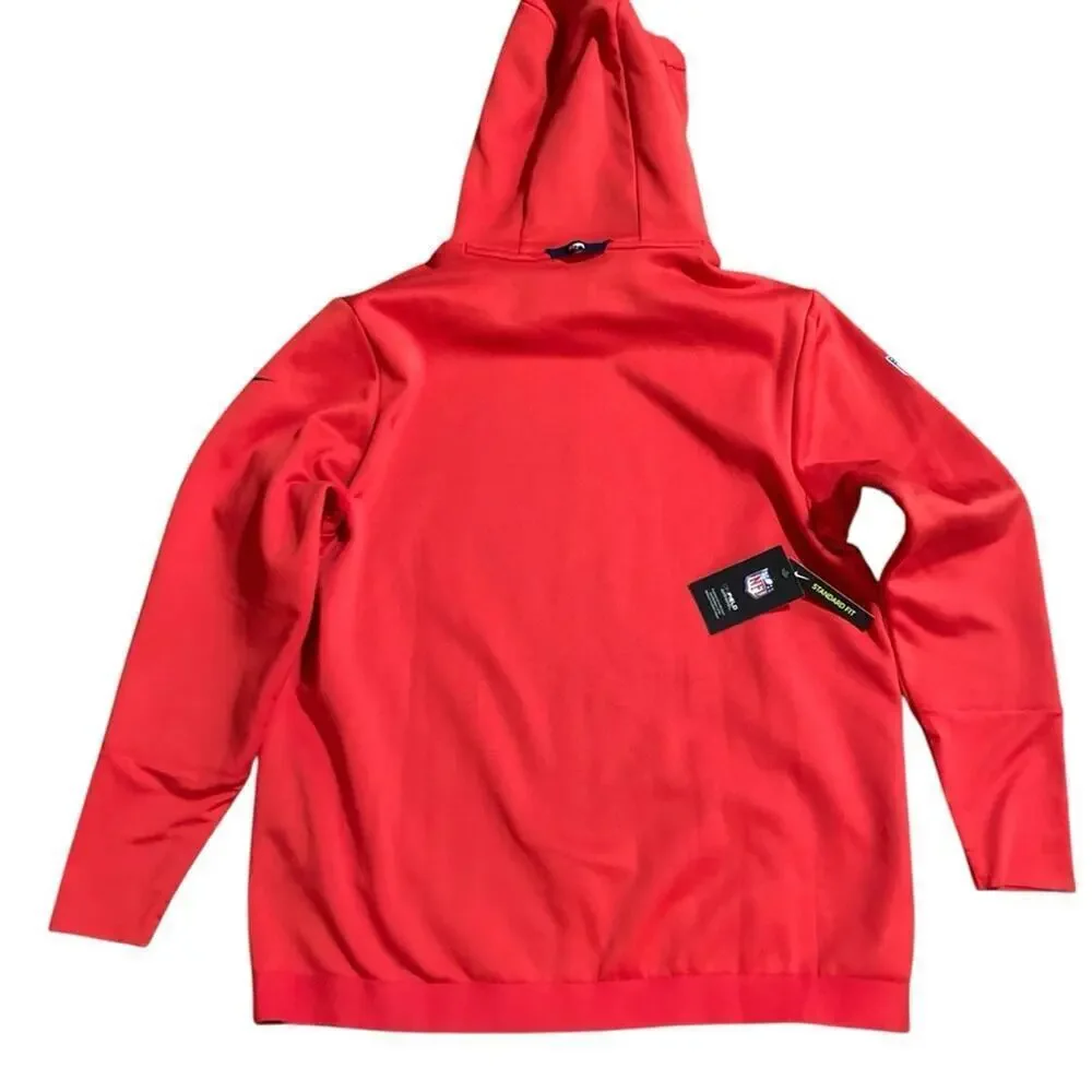 NWT * NIKE New England Patriots Red Sideline Local Lockup Pullover Hoodie- $125.